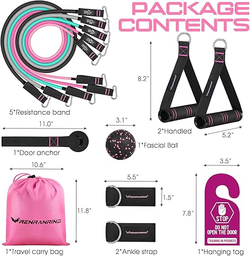 Miniatura 10 de Bandas de resistencia para entrenamiento, bandas de ejercicio de 150 libras, bandas de entrenamiento, bandas de resistencia con asas para hombres y