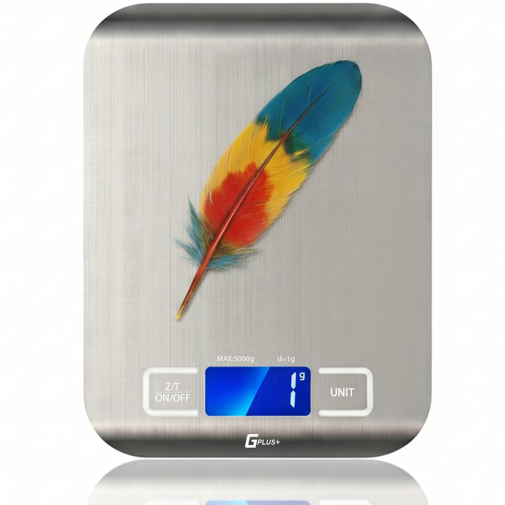 Digital Kitchen Scale, Highly Accurate 5000g/11lb x 0.1oz, Food Scale for Cooking, Baking and Weight Loss, Kitchen Scale with Backlit - Batteries Included