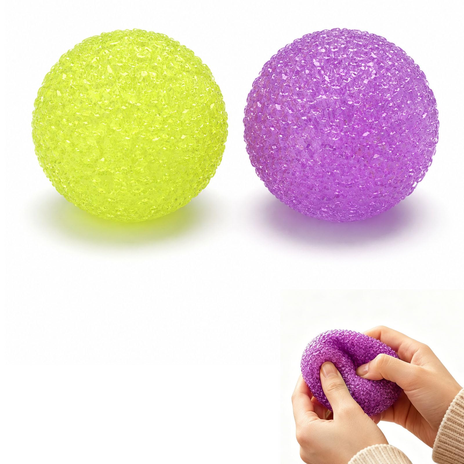 Crispy Stress Ball, Squishy Dumpling, Taba Squishy Design for, Red Squishy Ball for Collectors and Commuters, Portable Toy (Purple)-image-4