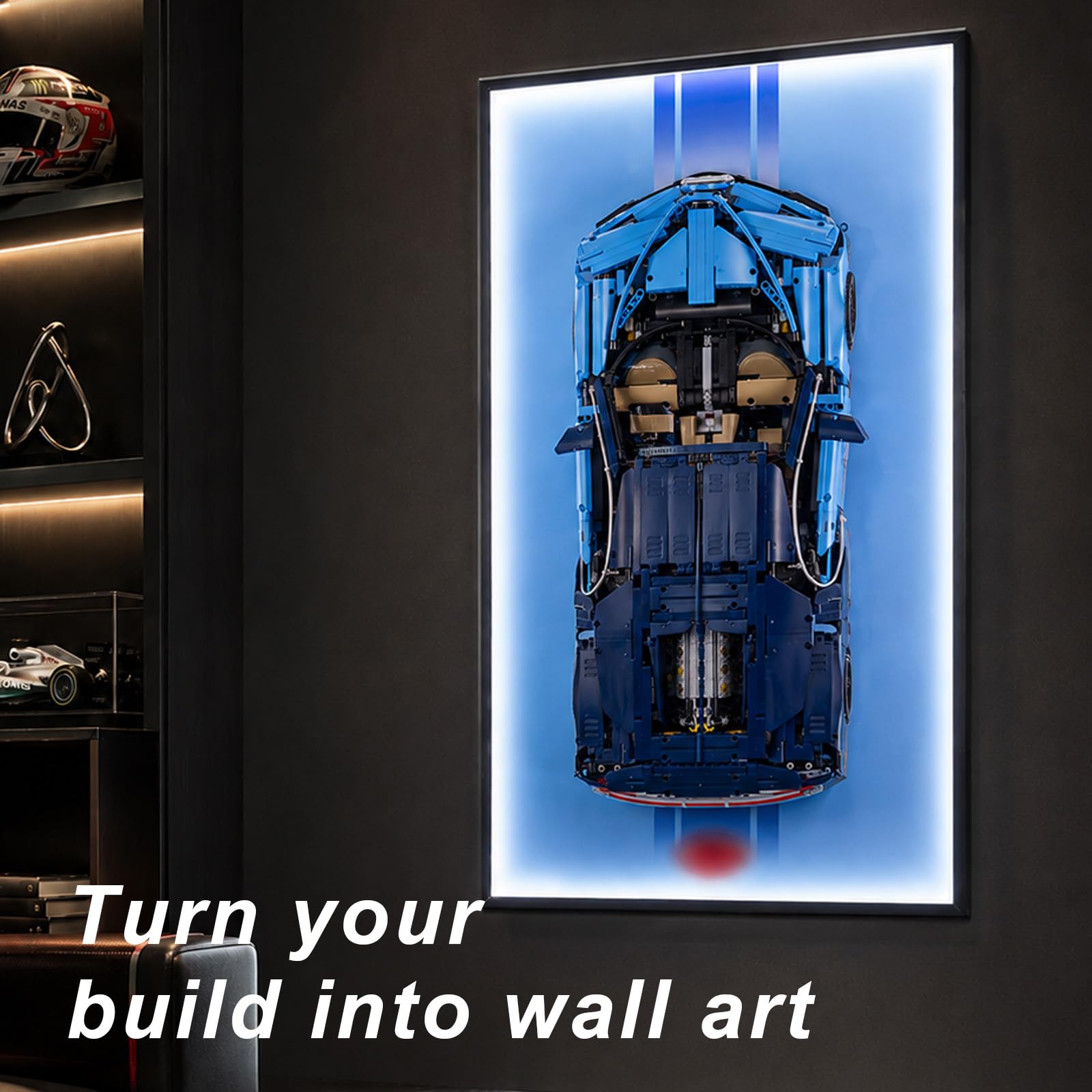 Display Wallboard with Led Light for Lego Technic 42083 Bugatti Chiron | Display Wall Mount with Led Lights Home Decor Adult Collectibles Wall Mount Gift for Car Model CollectorsNo Car Includ product thumbnail 7