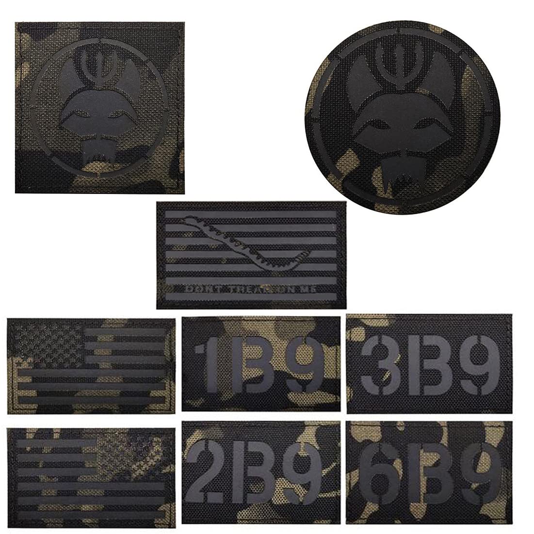 Buy Navy Seal Team Reflective DEVGRU Trident Cat Head Patch Infrared IR American , Dont Tread On