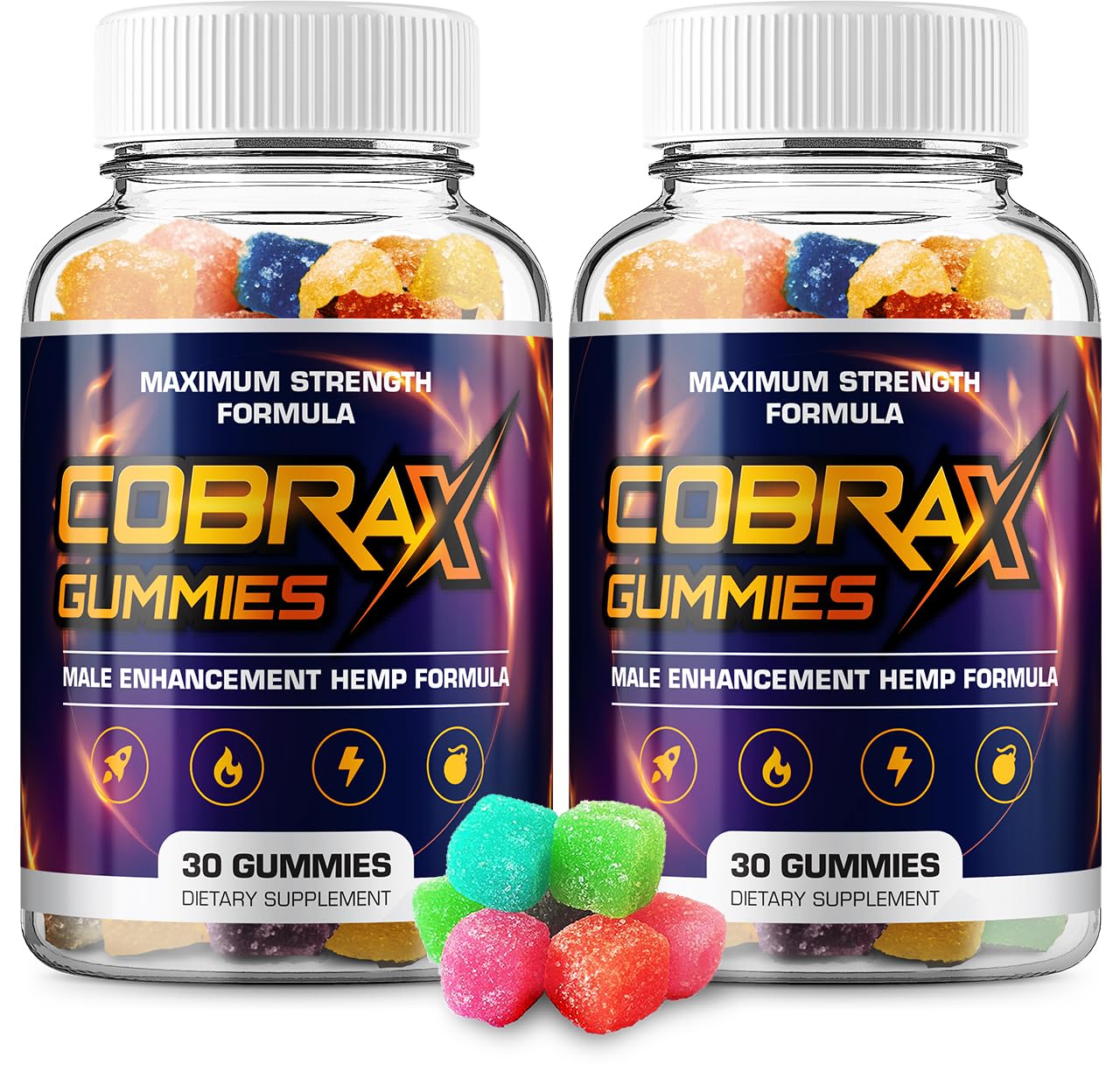 Rillvo (2 Pack) CobraX Gummies - Official - Cobra X Advanced Formula Gummy Maximum Strength Support Supplement (120 Gummies)