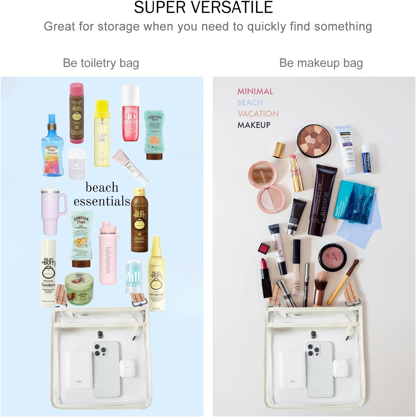 Bluome Clear Bag for Stadium Events 12x12x6, Clear Purses Stadium Bag Crossbody Purses for Concerts Football Games Travel