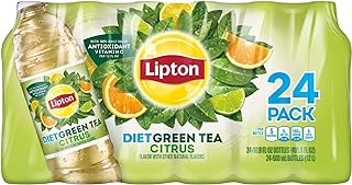 Diet Green Iced Tea - Citrus Flavor With Other Natural Flavors - With 100% Daily Value Antioxidant Vitamin C Per 12 Fl Oz, 24-500 ml Bottles - 1 Pack