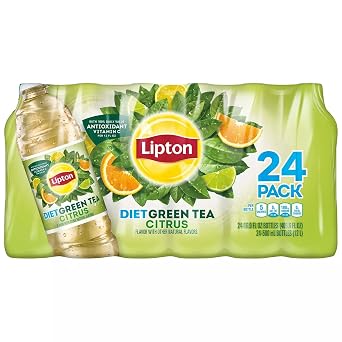 Diet Green Iced Tea - Citrus Flavor With Other Natural Flavors - With 100% Daily Value Antioxidant Vitamin C Per 12 Fl Oz, 24-500 ml Bottles - 2 Pack