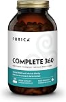 PURICA Complété 360 Champignon à spectre complet micronisé 144 Gélules, 48-Day Formule adaptogène avec Ashwagandha, Reishi, & La Manille du Lion
