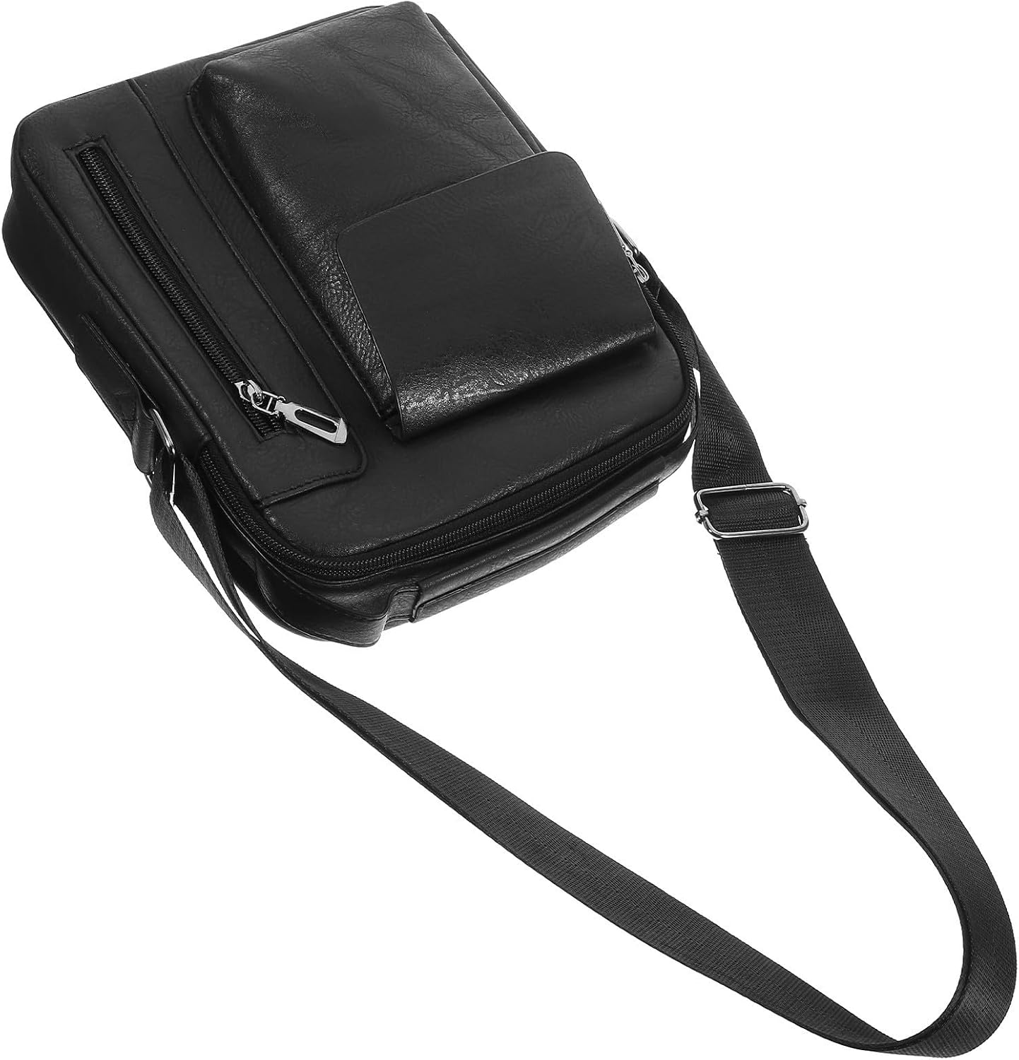 Men's Business Crossbody Sling Bag, PU Leather Multi Function
