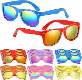 MEEZY 30 Pack Kids Sunglasses Bulk Neon Sunglasses Party Favors Goody Bag Fillers Carnival Prizes for Boys Girls Summer Pool Beach Birthday Party Supplies