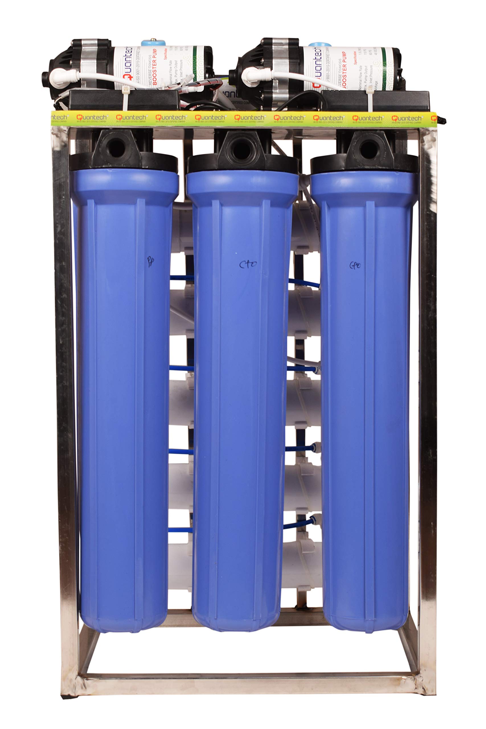 100 LPH 100 L Per-hour Stainless Steel with Auto Shut off and TDS Adjuster Commercial UV + RO Water Purifier Plant