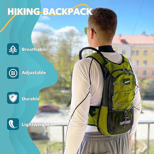 Miniatura 6 de Hydration Pack, Insulated Hydration Backpack with 2L Hydration Bladder, Hiking Backpack for Men Women Kids, Water Backpack for Hiking, Running,
