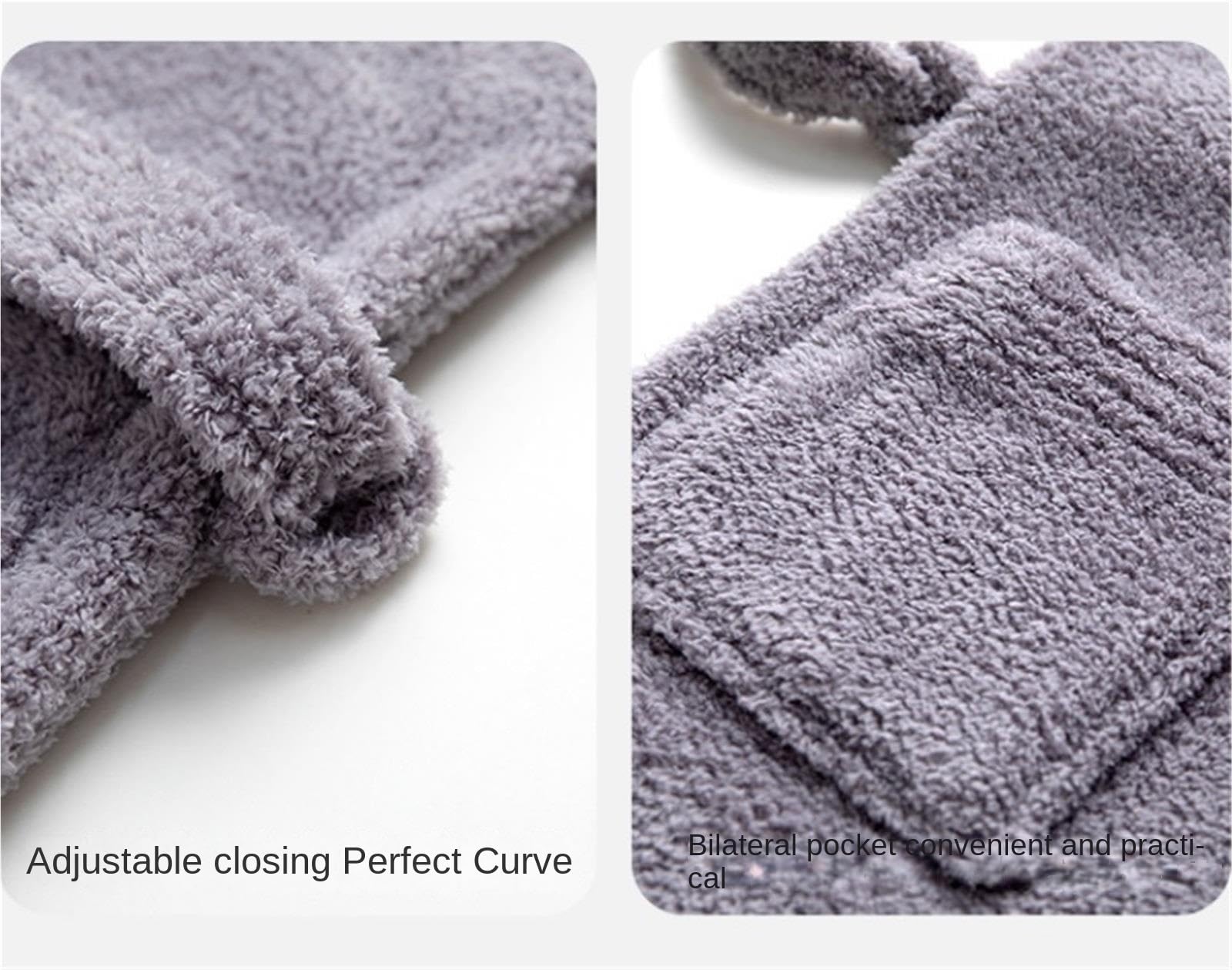 Bata de Casa Bata Suave Unisex De Felpa Esponjosa Baño Lana Larga Spa Pareja Invierno Otoño Bathrobe