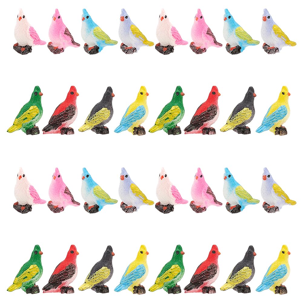 WADORN 8 Styles Miniature Bird Figurines