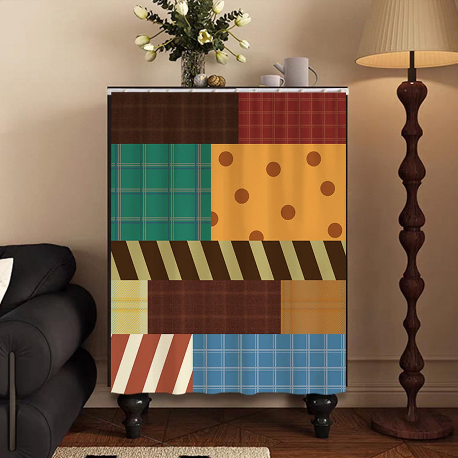 ZZYK Shelf Adhesive Cabinet Hook Curtains for Kitchen