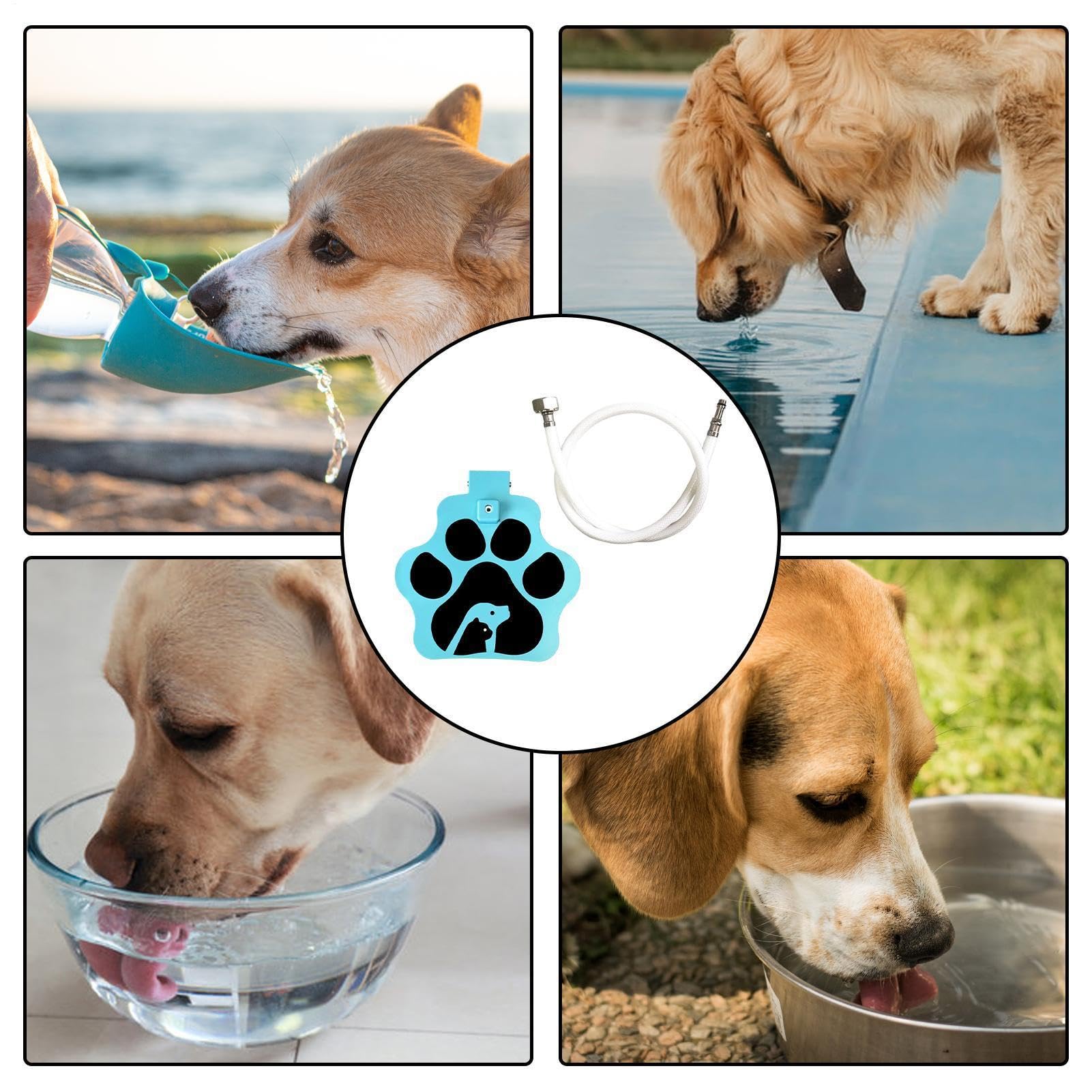 Hunde-Pedal-Sprinkler – 600 g lustiger interaktiver Feuchtigkeitsspender | Outdoor-Wasserbrunnen für Hunde | Geeignet für mittelgroße bis große Welpen im Garten