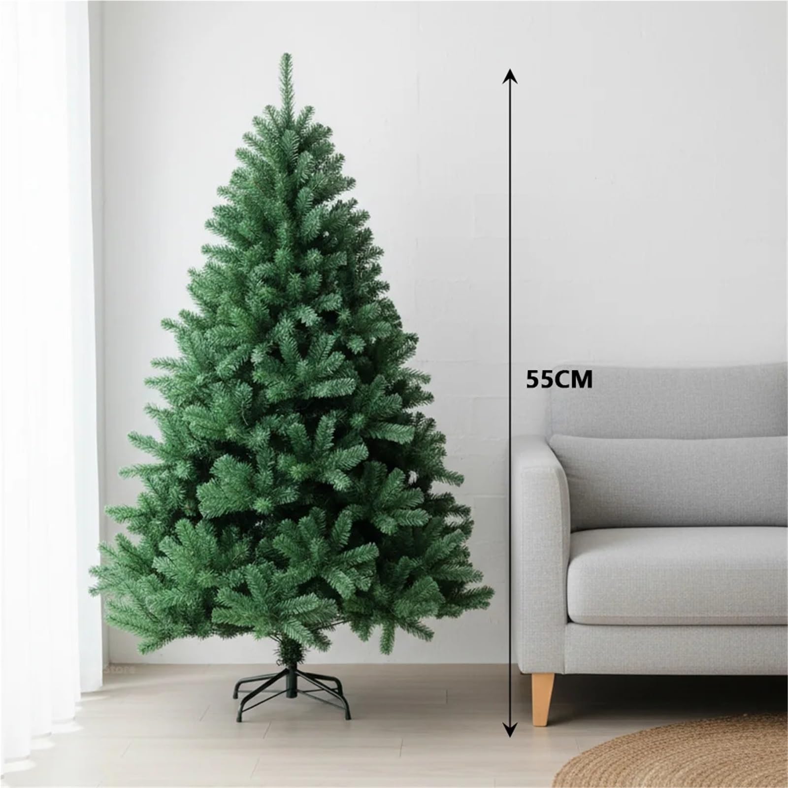 Mini albero di Natale artificiale, pino smontabile con base