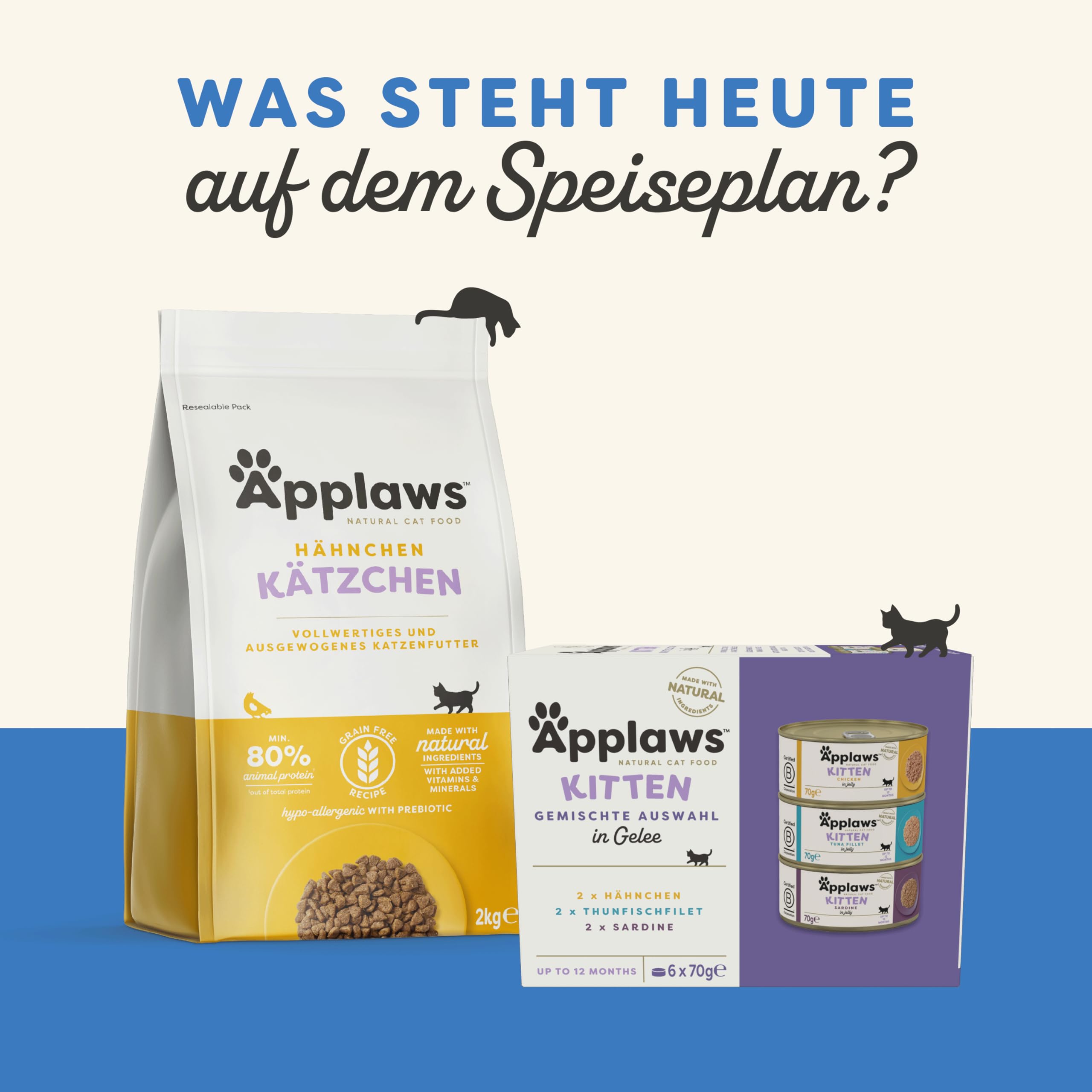 Applaws 100% natürliches Premium-Nassfutter für Katzen, Thunfischfilet in Brühe - Packung mit 24 x 156g Dosen