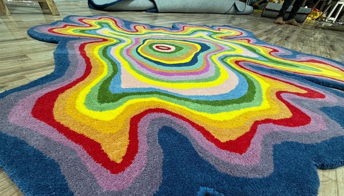 Amazon.com: STYLEMEHOME RUGS Irregular Shaped Handmade Wool Rug ...