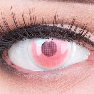 Lentillas de color rosa Nezuko 1 par. Para Halloween Carnaval, carnaval de Halloween,cosplay de anime, gratis estuche de lentillas sin graduación