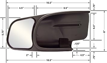 CIPA 10801 Custom Towing Mirror - Chevy/GMC/Cadillac, Driver Side