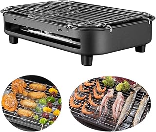 review Idomeo Camping BBQ Grill, Electric Barbecue Grill Uniform Heating Area Precise Temperature Control Rapid Heating Heat-Resistant Barbecue Tool