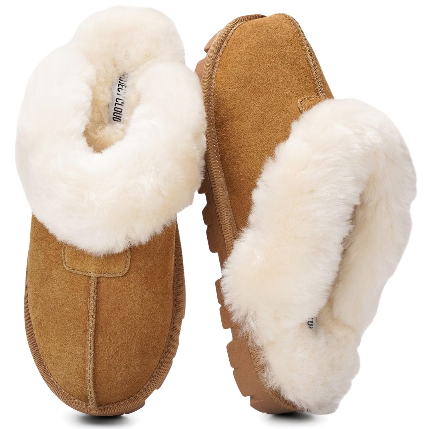 Project Cloud Hedy Genuine Leather Fur-Lined Clog
