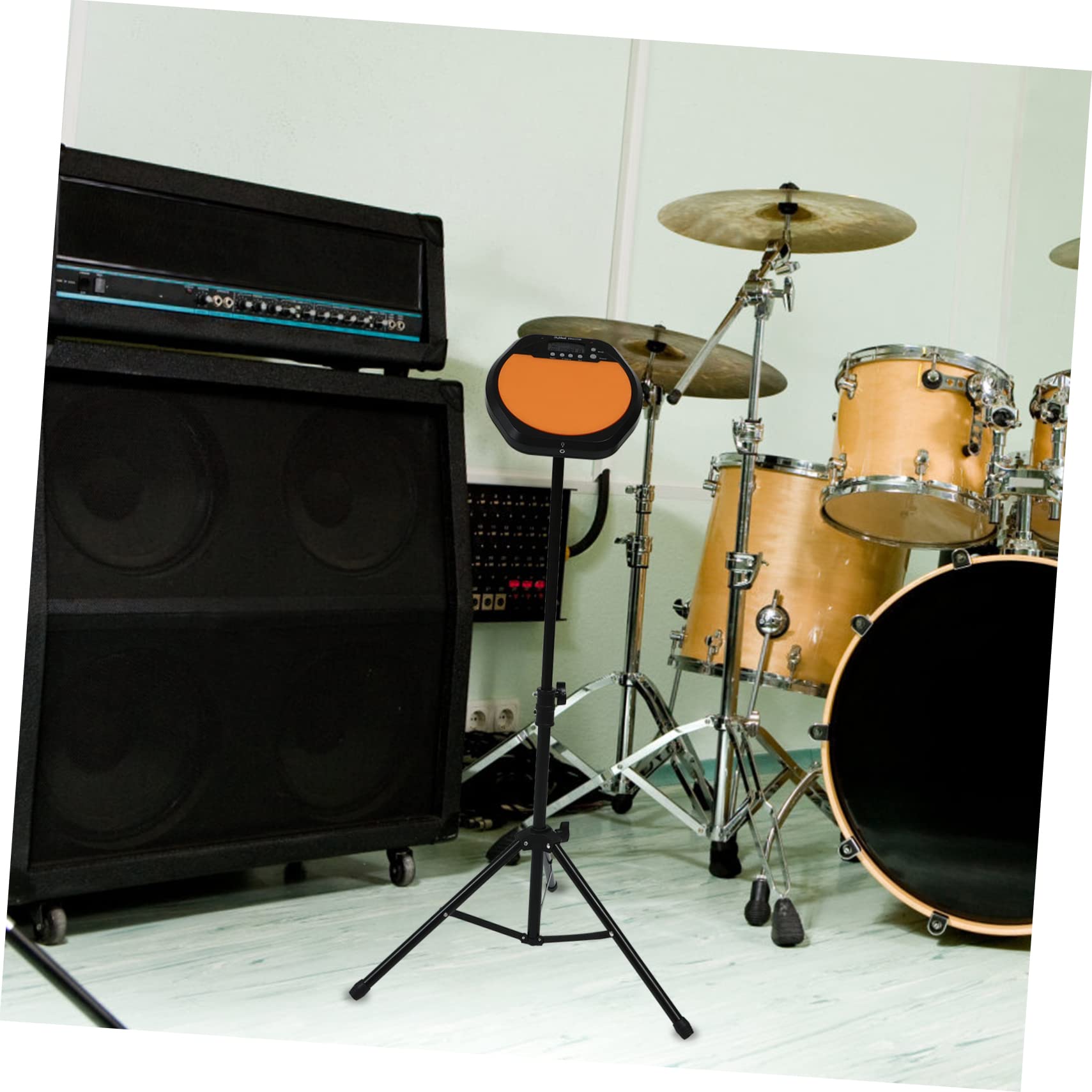 Totority Triangular Fixation Snare Drum Stand Fashionable Metal Drum Practice Rack for Home and Stage