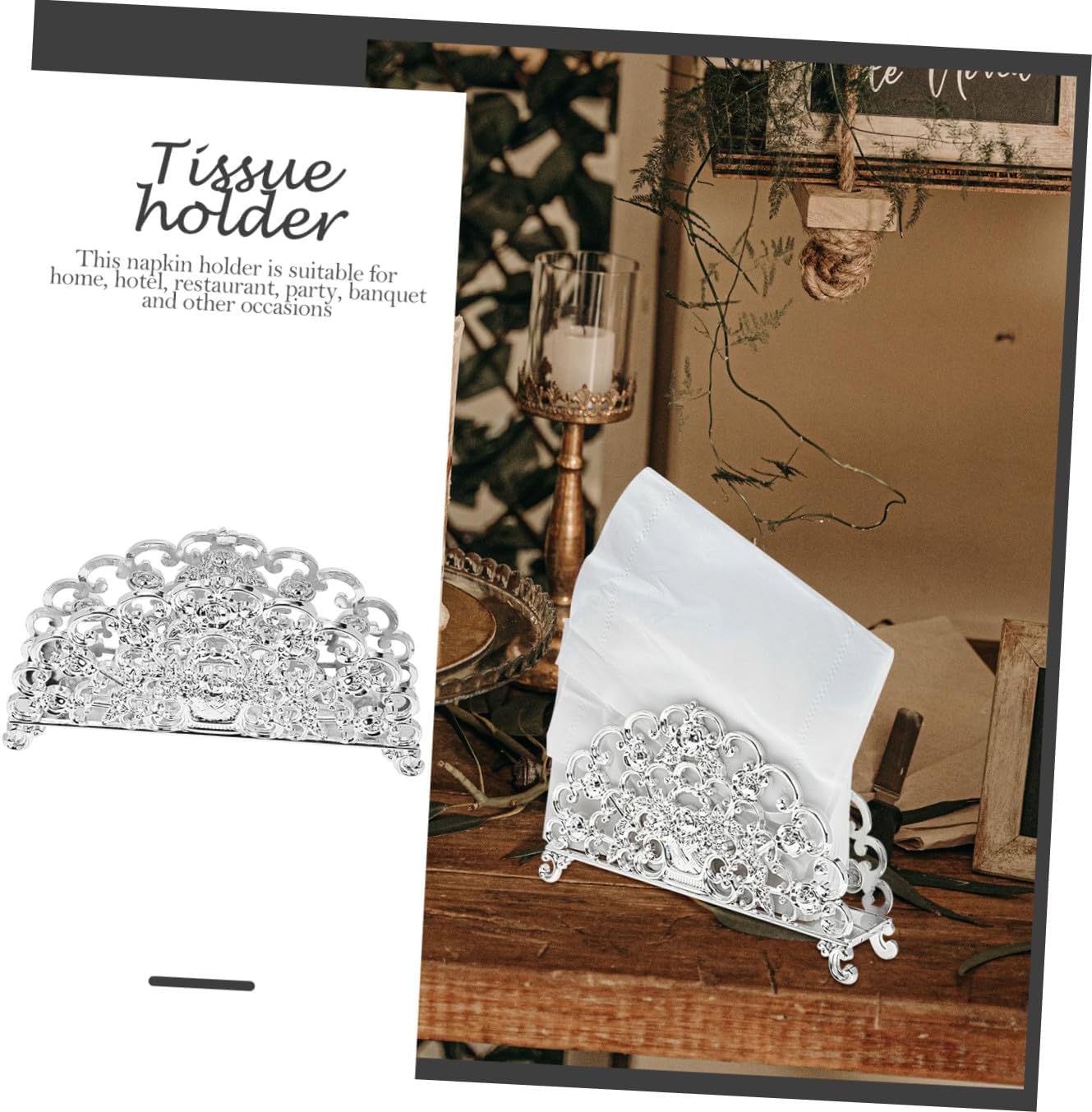 Creative Tissue Holder Napkin Rack for Kitchen Modern Napkin Holder Wire