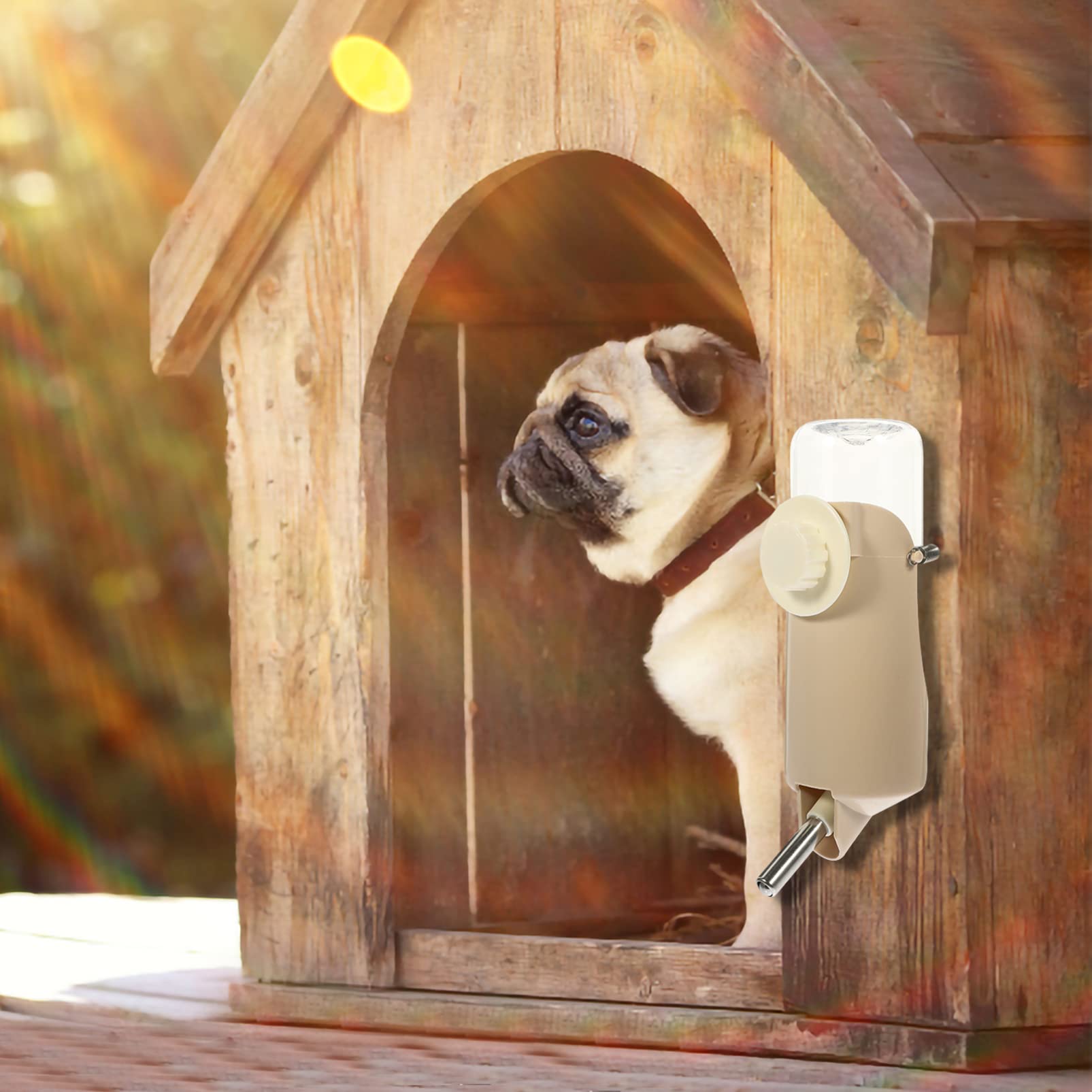 Housoutil 2pezzi Dispenser Automatico Per Criceti e Conigli Borraccia Per Animali Domestici Design Portatile e Antigoccia Facile Da Pulire e Ricaricare Adatta Per Gabbie Di Piccole