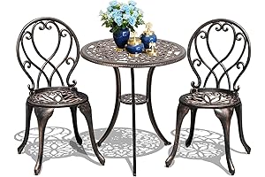 COBANA Outdoor Tea Table Set: Timeless Style for Alfresco Gatherings