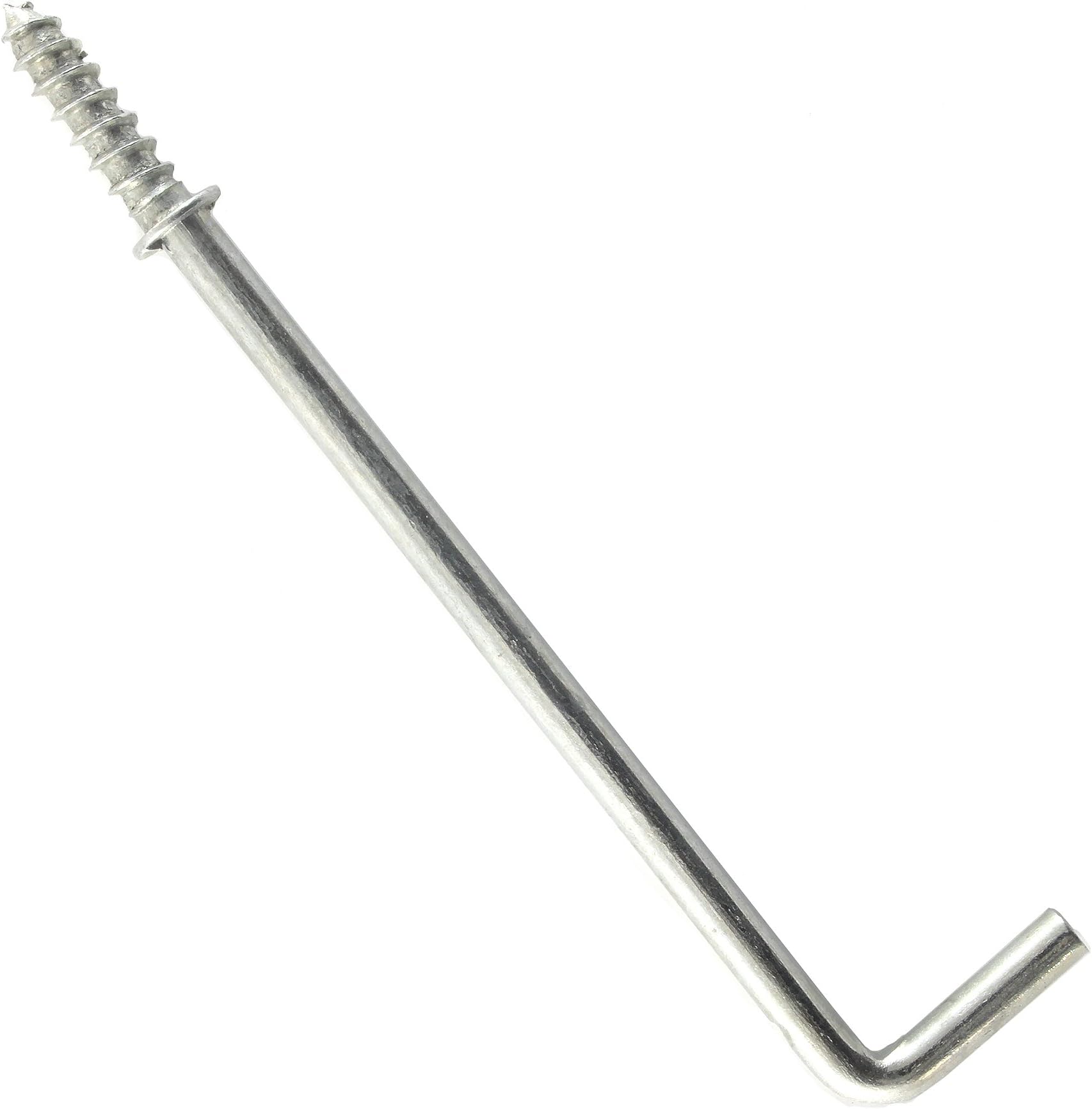 10 Pack of 75mm 3" L-Shaped Hooks – Heavy Duty Metal Hook Screws for Home, Office & Outdoor Use – Ideal for Hanging, Storage & Organization