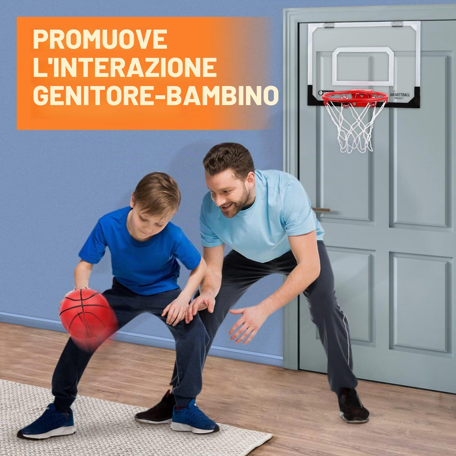 Dreamon Mini Canestro Basket Kit da Camera Bambini，Tabellone Basket Interno Giocattoli Sportivi per Bambino