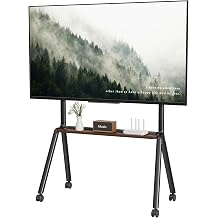 Easel Rolling TV Stand for 42-86 Inch TVs, Black