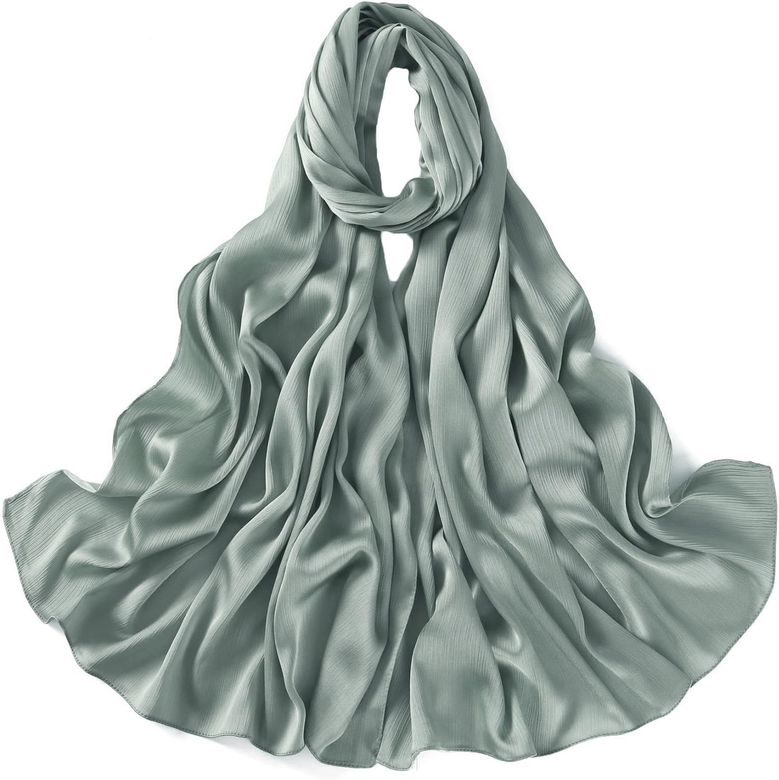 Women Hijab Head Scarf Chiffon Hijabs Lightweight Scarves Crepe Wedding Shawls and Wraps for Evening Dresses