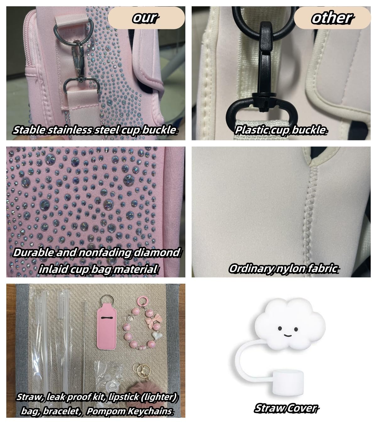 Water Bottle Carrier Bag For Stanley Quencher 40oz Accessories - View #9