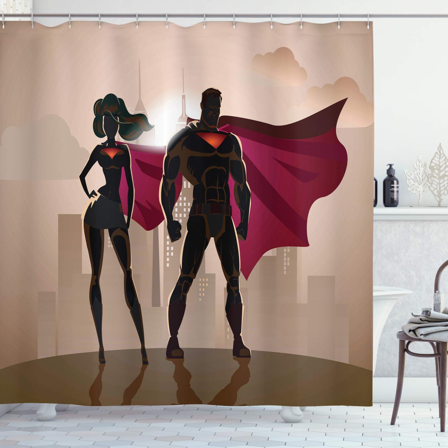 superhero shower curtain hooks