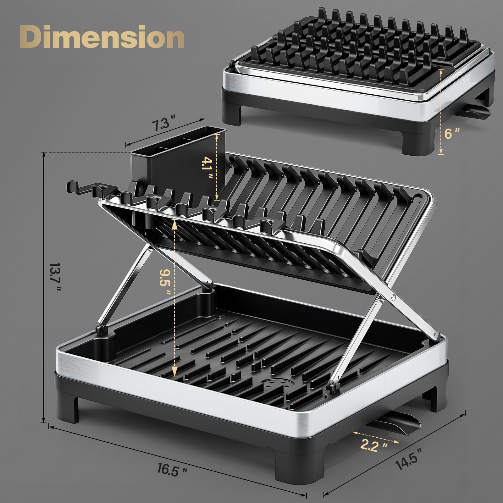 Photo 1 of Urackify Large Stainless Steel Dish Drying Rack