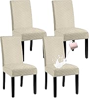 Vista 17 de Juego de 6 fundas impermeables para sillas de comedor extragrandes (caqui, juego de 6 XL))