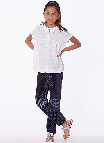Miniatura 5 de McCall's Patterns McCall's - Pantalones para niña y camisa holgada Malia Janveaux para Kathryn Brenne, tallas 7-14, patrón de costura, color blanco