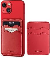 Vista 9 de VULKIT Soporte adhesivo para tarjetas Compatible con iPhone, cartera de cuero para teléfono celular, estuche para tarjetas de crédito, adhesivo