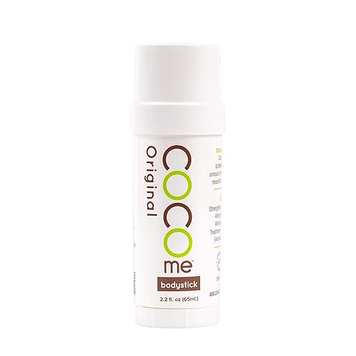 cocome Bodystick - Barra sólida de aceite de coco virgen hidratante 100% orgánico con cera de abeja antienvejecimiento para reparación y protección