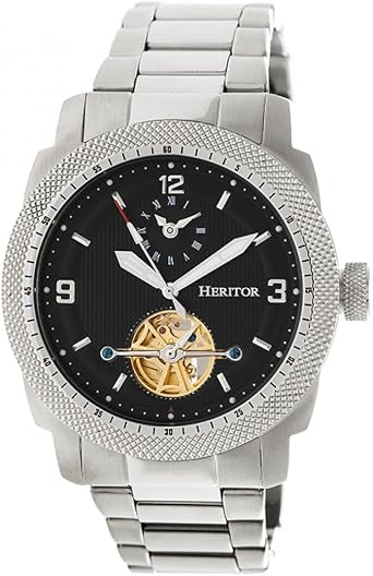 HERITOR Automatic Jeweled Automatic Movement 316L Surgical-Quality Stainless Steel Case/Sapphire-Coated Mineral Crystal and Bracelet WatchModel HERHR5002