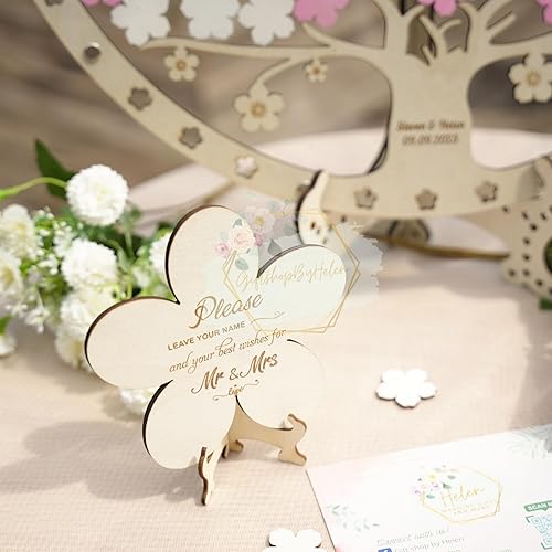 Miniatura 2 de Cherry Blossom Tree Wedding Guest Book Alternative, Flower Wedding Guest Book, Cherry tree with Blossoms Flower Guest Book, Alternative Wedding
