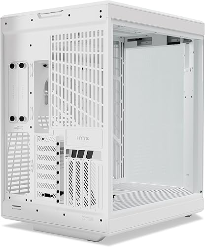 Vista 106 de HYTE Y60 - Moderna caja para juegos ATX de torre media con doble cámara panorámica de vidrio templado y cable elevador PCIE 4.0 incluido