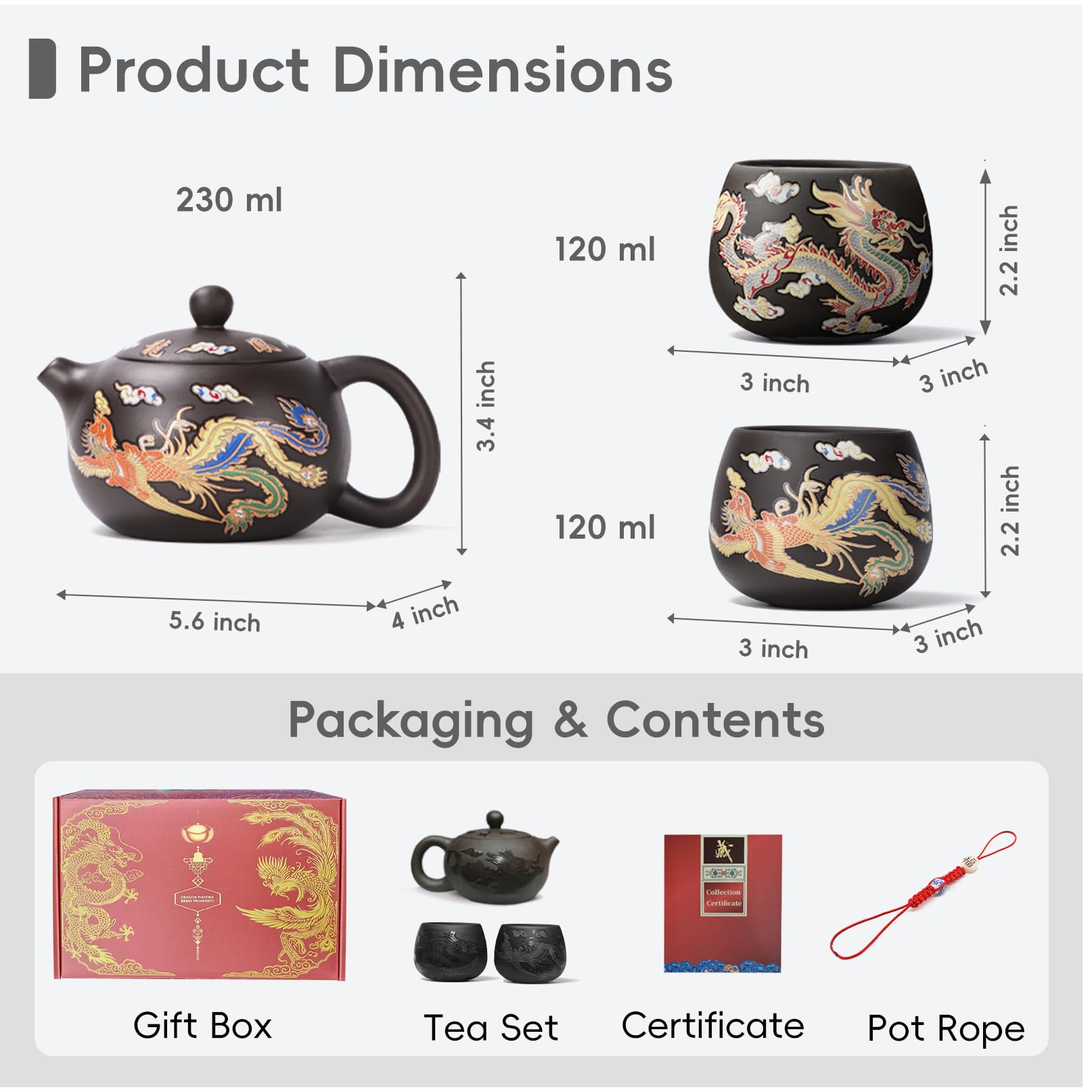 Amazon.com | Hormsdar Hand-made Dragon and Phoenix Color-changing