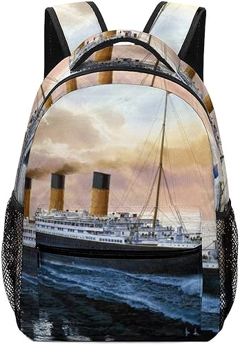 Retro Titanic Famous Old Historic - Mochila para computadora portátil, bolsa de hombro de moda, mochila de viaje para hombres y mujeres, Color