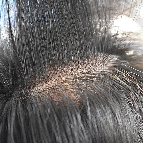 Miniatura 3 de Peluca de piel ultra fina para hombre, con línea de cabello natural, con bucle en V, invisible, con sistema de reemplazo de cabello humano, peluca