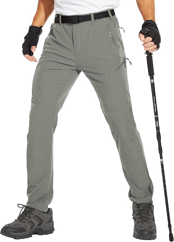 NATUVENIX Hiking Pants Men Quick Dry - Lightweight Travel Pants