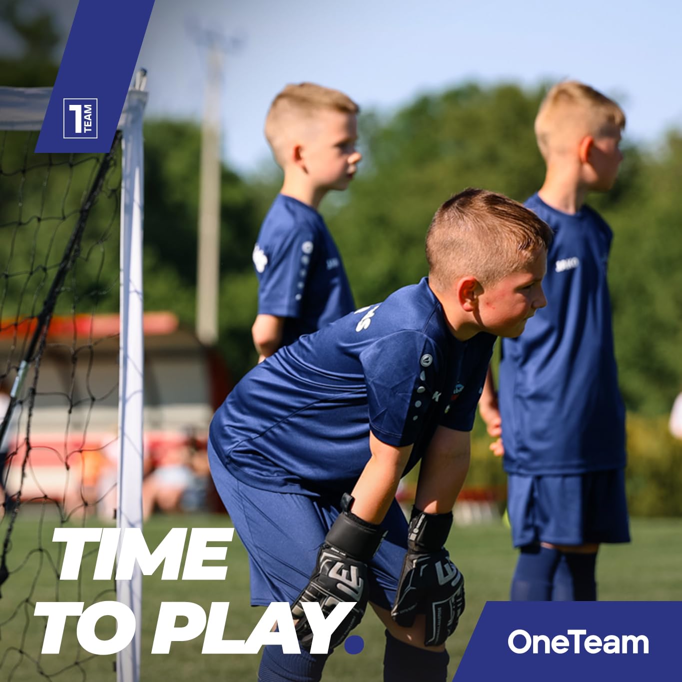 OneTeam Flex Square bramka do piłki nożnej, 300 x 155 x 100 cm, kolor zielony, stabilna i trwała konstrukcja Idelana, wytrzymała, elastyczna