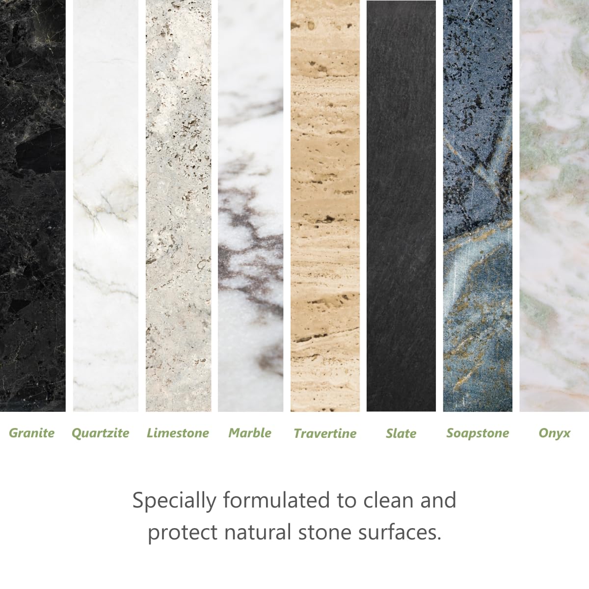 More Stone & Quartz Cleaner + Protector – Fórmula a base de agua para superficies de piedra natural y cuarzo (paquete de pinta y galón)