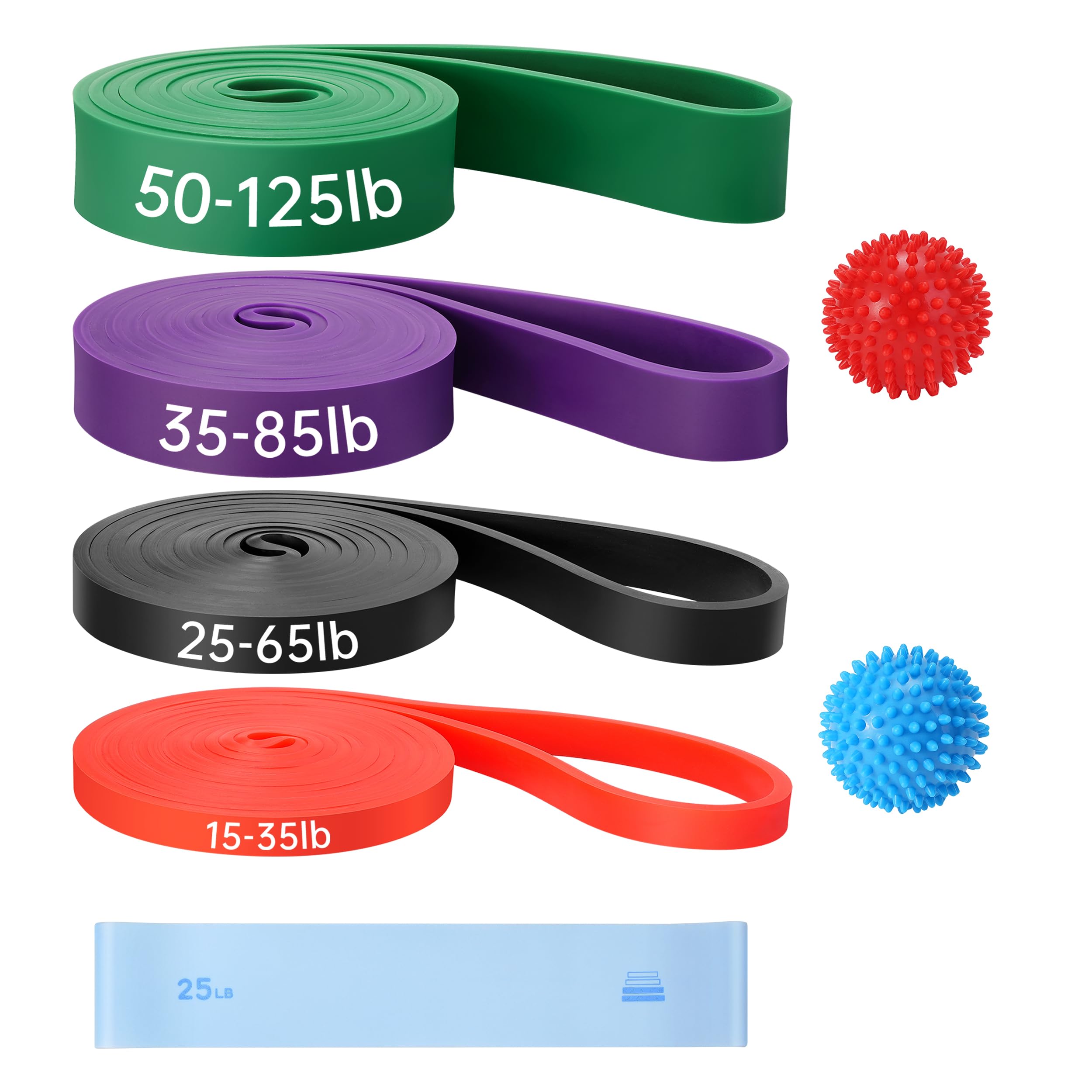 Workout Bands, Resistance Bands for Working Out, Stretch Bands, Long Gym Elastic Bands for Workout, Pull Up Training Bands for Body Stretching,